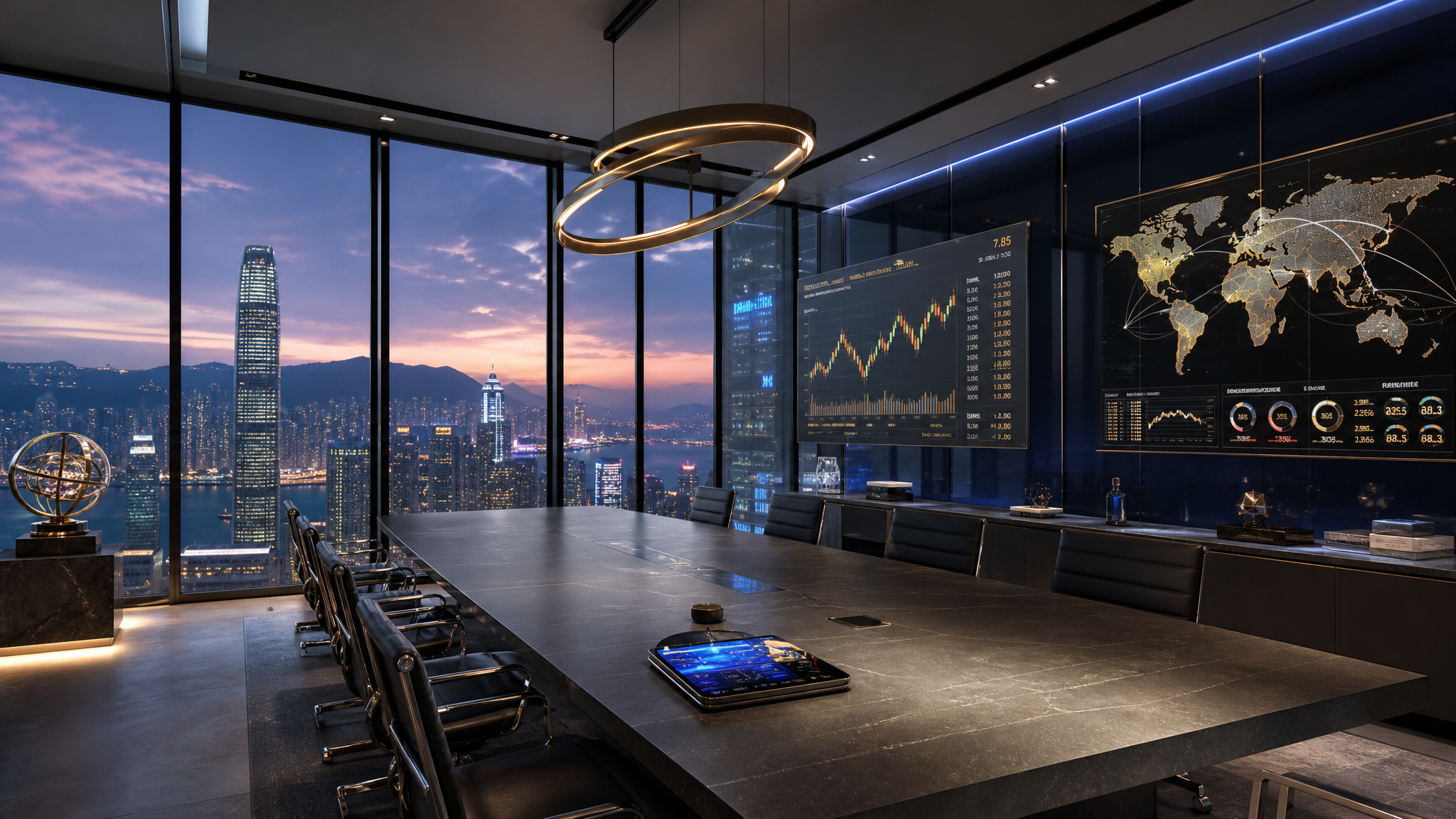 Corporate boardroom setting